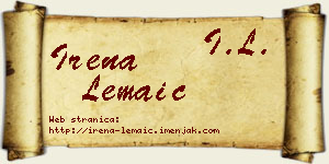 Irena Lemaić vizit kartica